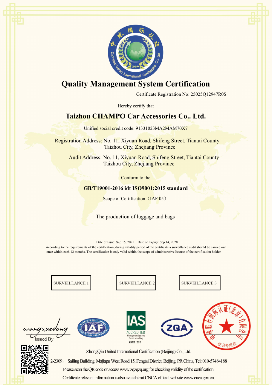 ISO 9001:2015 certificate preview